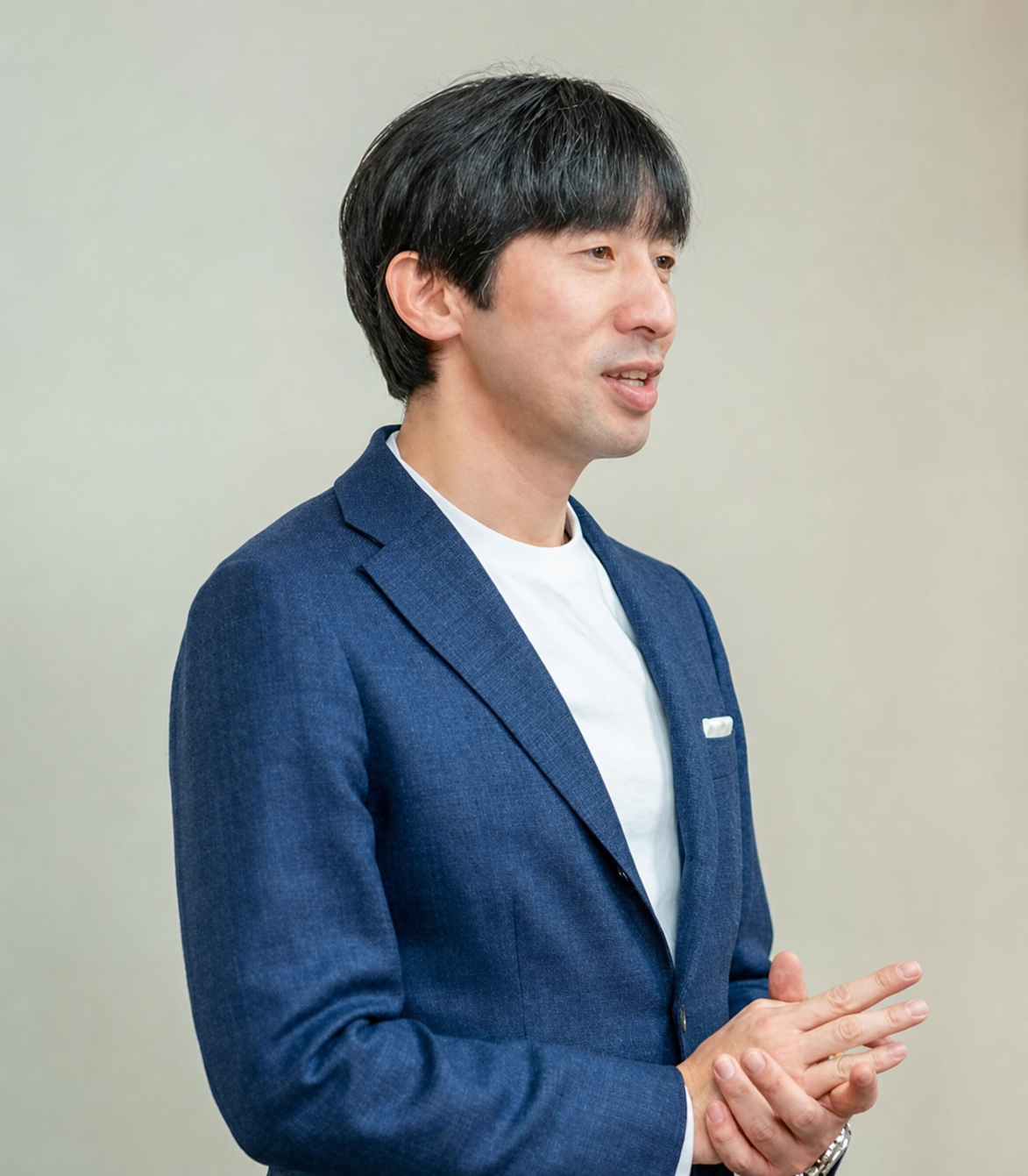 講演で話す井手敏郎